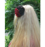 Roses Hair Flowers black dark red