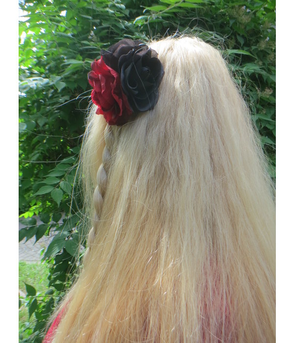 Roses Hair Flowers black dark red