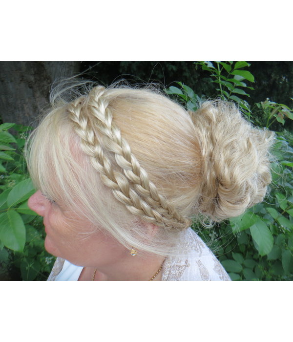 Double Messy Braid Headband, extra slim