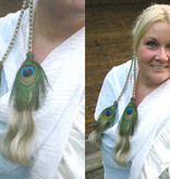 Boho Pfauenfeder Clip Haarteil