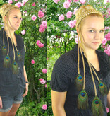 Hairpiece with Peacock Feathers