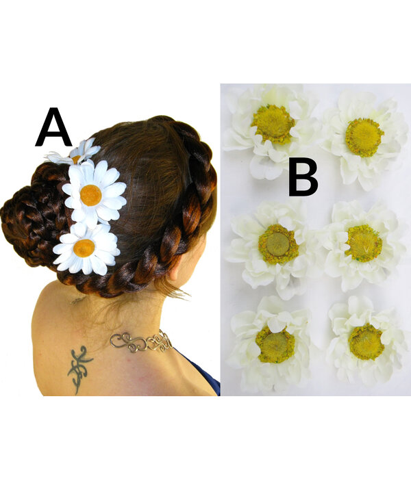 White Daisy Hair Flowers