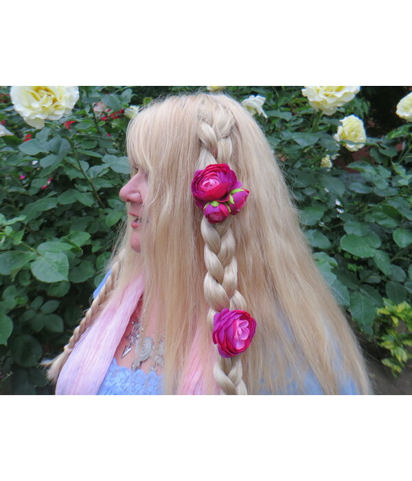 Pink Passion Haarblumen Set