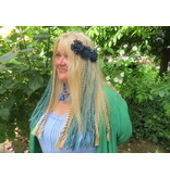Blue-Teal Hair Flowers