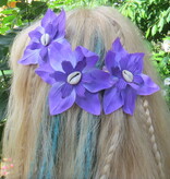 Mermaid Hair Flowers Blue Teal Purple