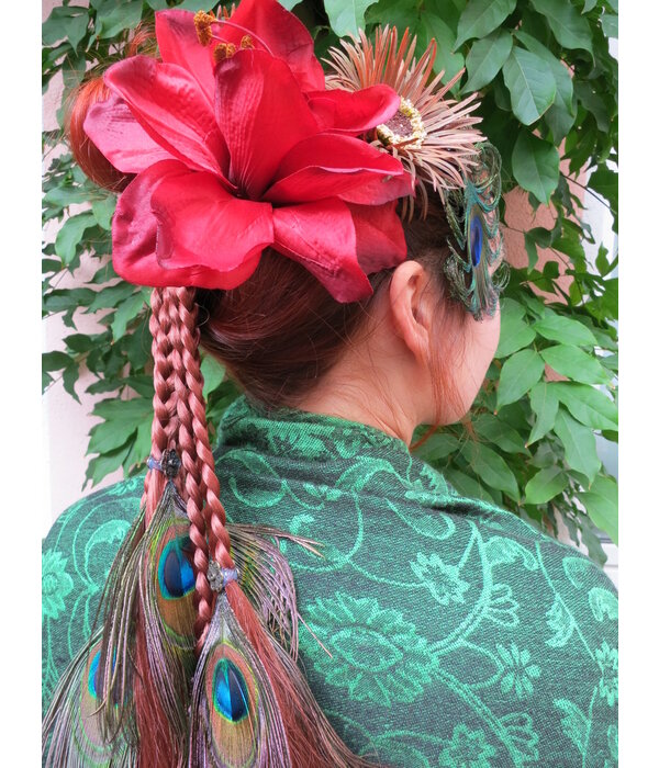 Flamenco Amaryllis Hair Flower 2 x