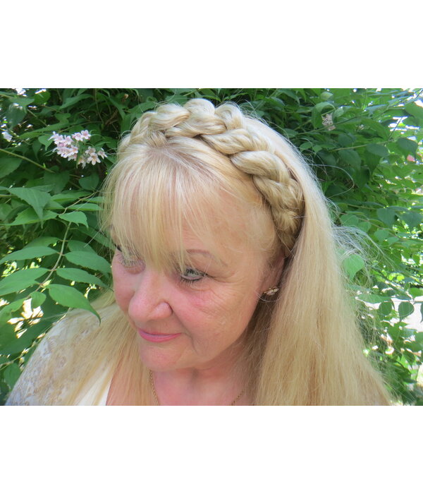 Messy Flat French Braid Headband L