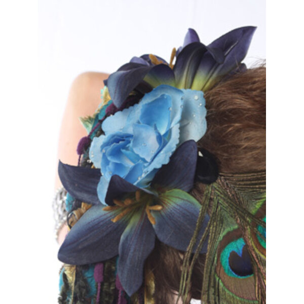 Mermaid Lily Rose Hair Flowers Blue