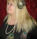 Peacock Feather Elf Hair Piece