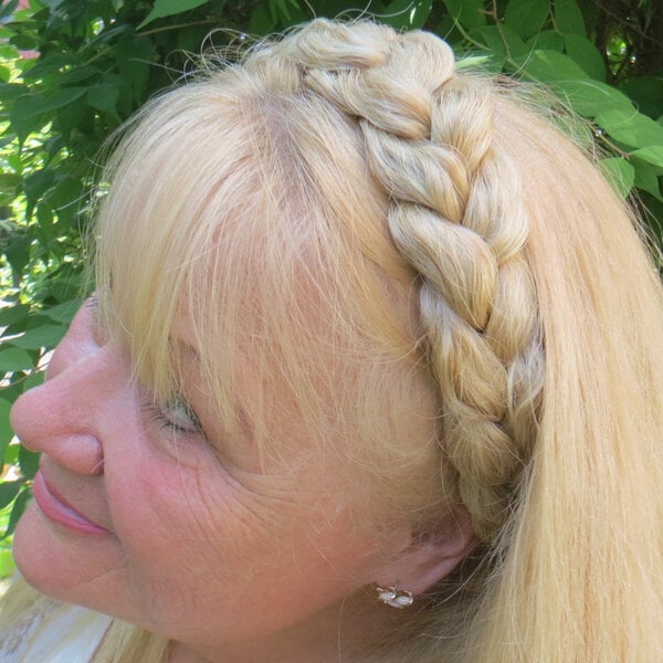 Messy Flat French Braid Headband L