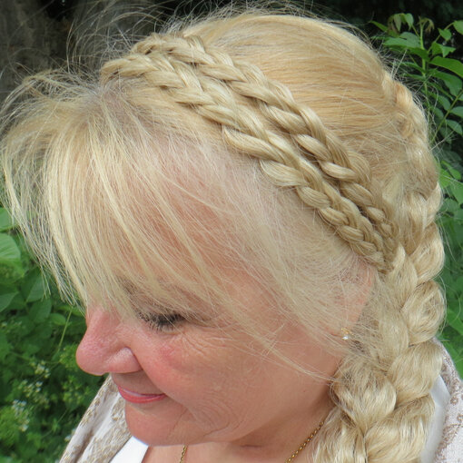 Double Messy Braid Headband, extra slim