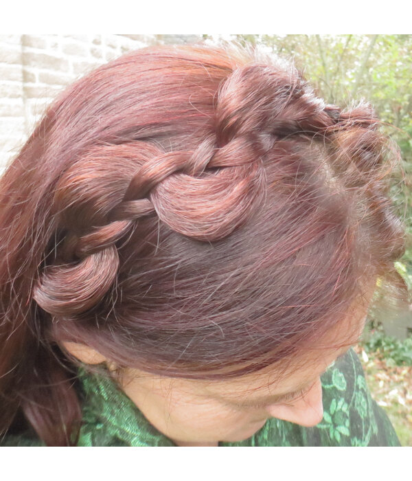 Messy Butterfly Braid Headband, flat