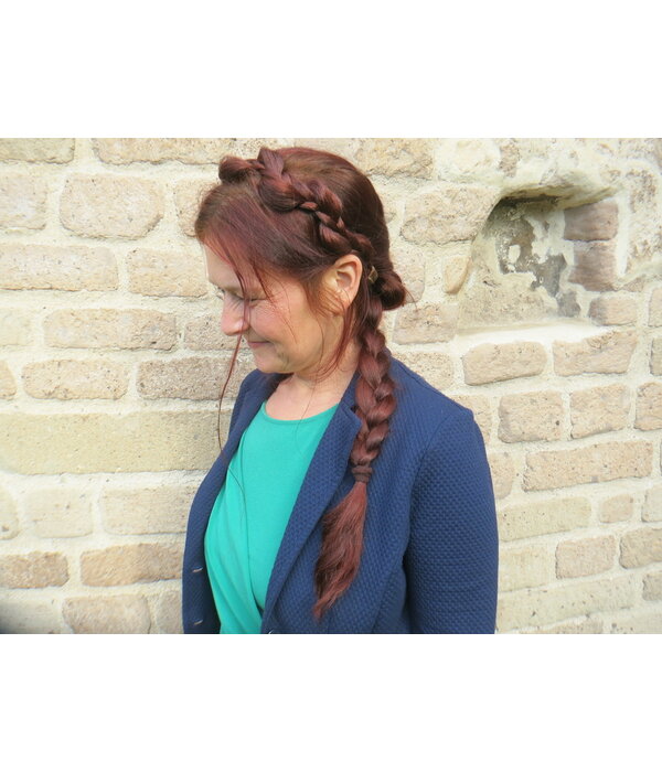 Messy Butterfly Braid Headband, flat