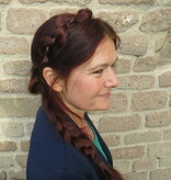 Messy Butterfly Braid Headband, flat