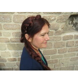 Messy Butterfly Braid Headband, flat