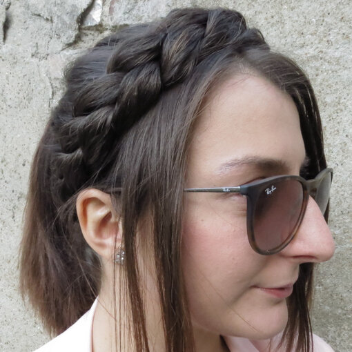 Messy French Braid Headband L, chunky & wide