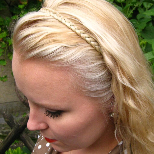 Braided hairband, extra thin