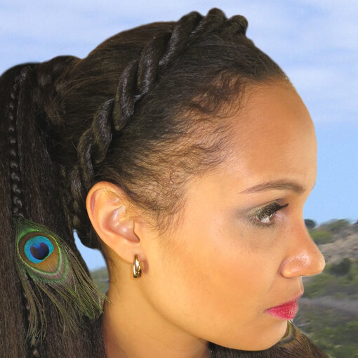 Afro Twist Headband, thick braid