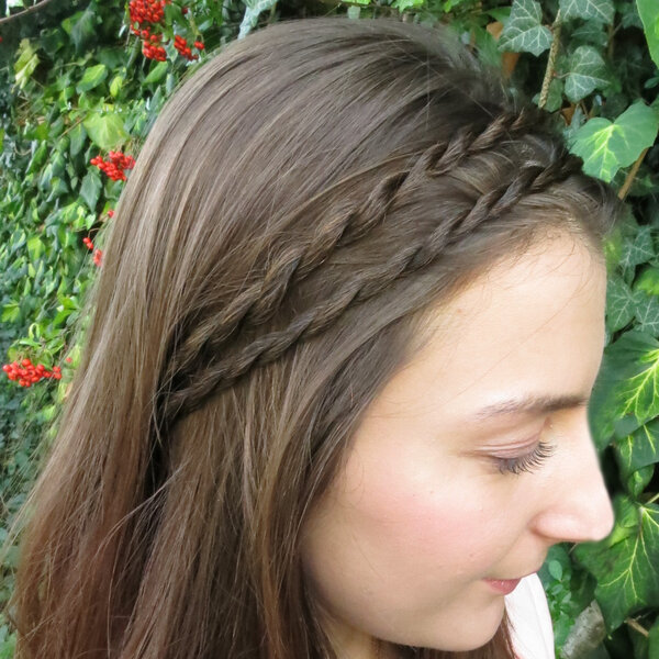 Double Braid Headband, twisted & extra thin