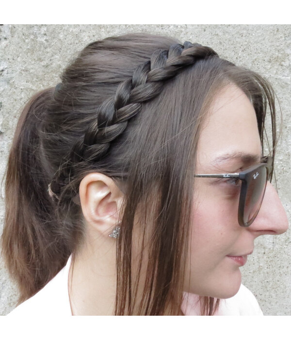 French Braid Headband flat, S, straight hair