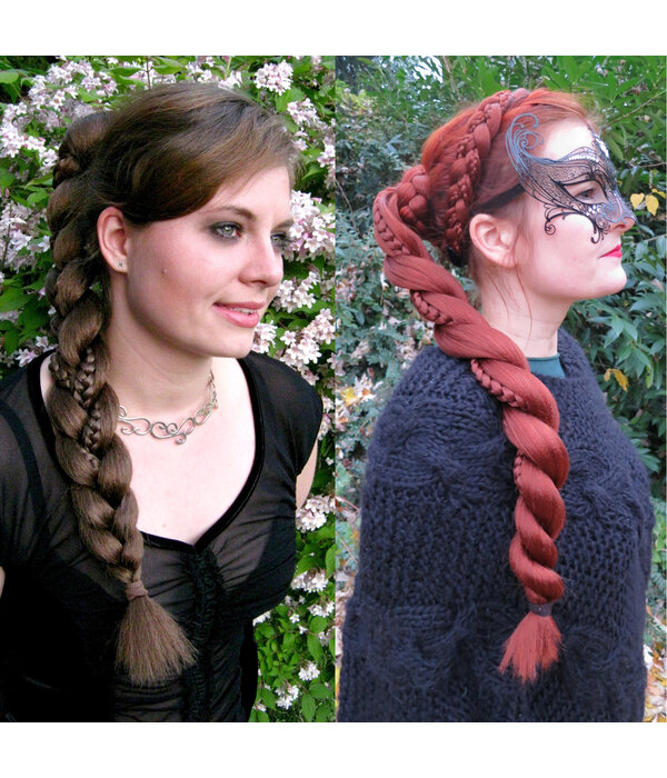 Fantasy Braid, braided hair piece, custom-made to order in all hair colors  - Magic Tribal Hair - Melanie Penners - Schlegelstr. 30 - 50935 Cologne,  Germany - VAT IDs DE288887298 & GB410444738