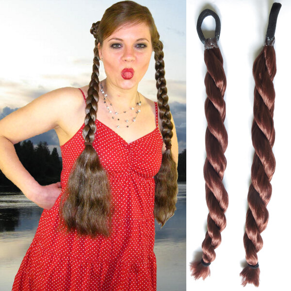 Classic Pigtail Braids 2 x M for straight and wavy hair