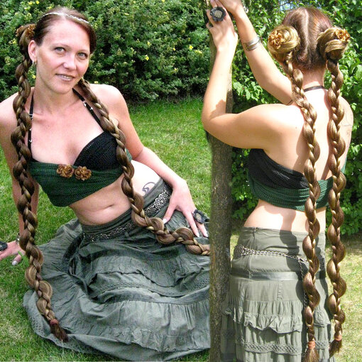 2x Fantasy Elf & Butterfly Braid 90 cm/ 36 IN