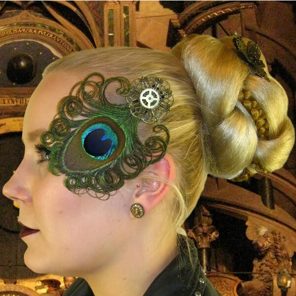 Steampunk Peacock Fascinator