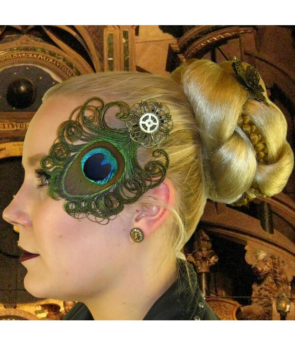 Steampunk Pfau Fascinator