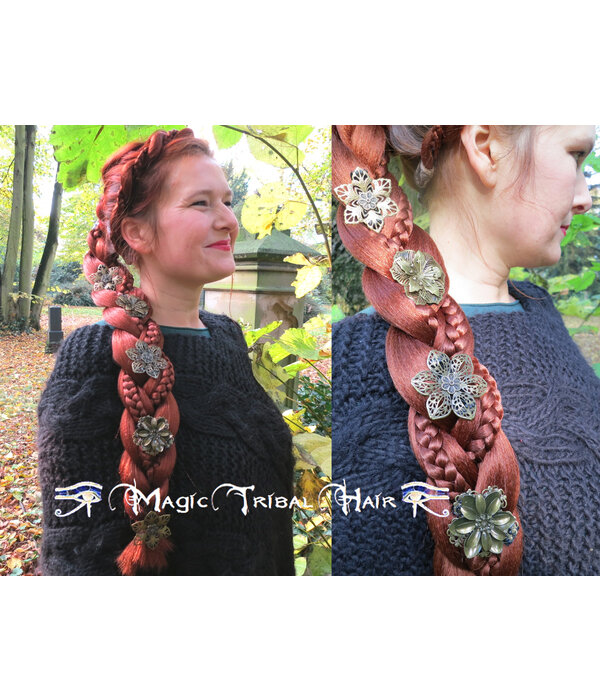 Bronze Hair Flowers, 1, 2, 3, 4, 5 or 6 pieces
