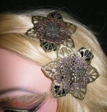 Bronze Star Hair Flowers, 1-6 pcs