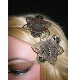 Bronze Star Hair Flowers, 1-6 pcs