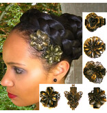 Bronze Hair Flowers, 1, 2, 3, 4, 5 or 6 pieces