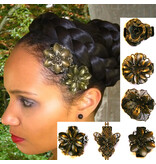 Edle Bronze Haarblumen, 1, 2, 3, 4, 5 oder 6 Stück