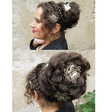 Filigree Silver Hair Flowers, 1-6 pcs