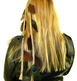 Ostrich & Peacock Feather Hair Piece