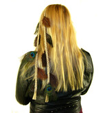 Ostrich & Peacock Feather Hair Piece