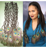 Hairpiece with Peacock Feathers
