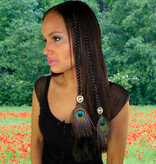 Tribal Fusion Peacock Feather Hair Piece