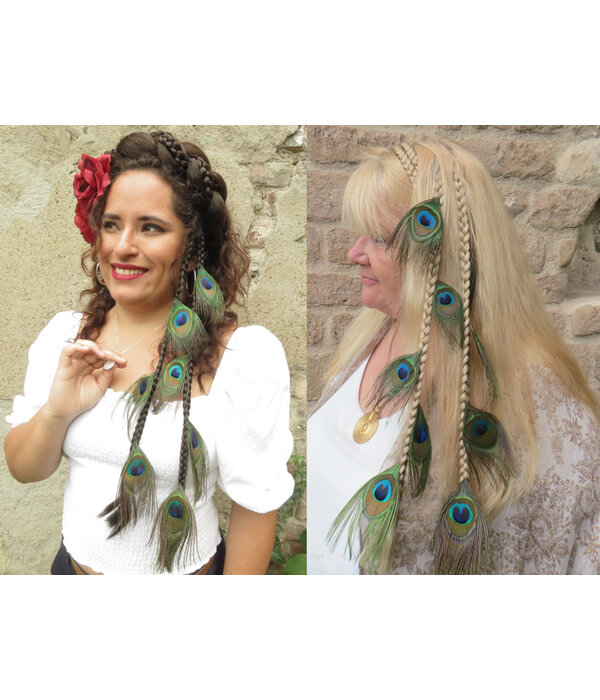 Peacock Extensions, 7, 9 or 11 Feathers