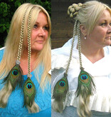 Boho Peacock Feather Hair Piece