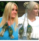 Boho Peacock Feather Hair Piece