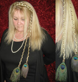 Peacock Feather Elf Hair Piece