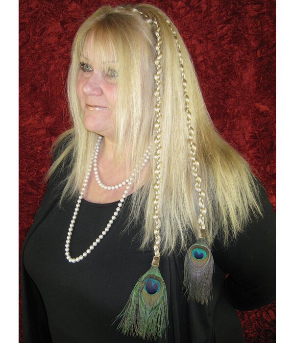 Peacock Feather Elf Hair Piece