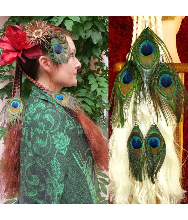 Fantasy hair falls Magician Peacock handmade in all colors MAGIC