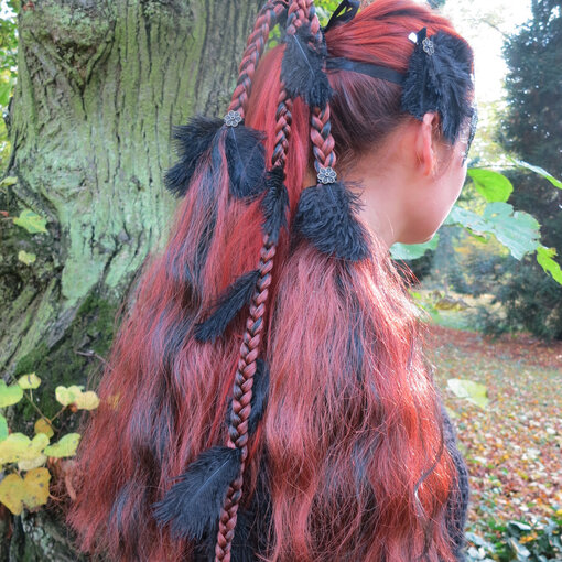 Feather Headpiece Hair Falls Magician, M