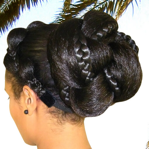 Supersize Fantasy Afro Bun, twisted