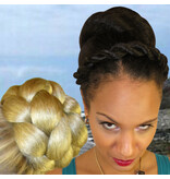 Afro Bun L, braided & twisted