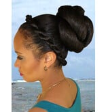 Afro Bun L, braided & twisted