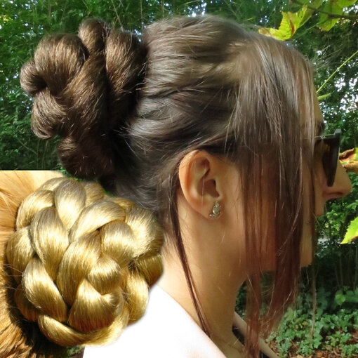 Rose Bun S & Small Braided Chignon